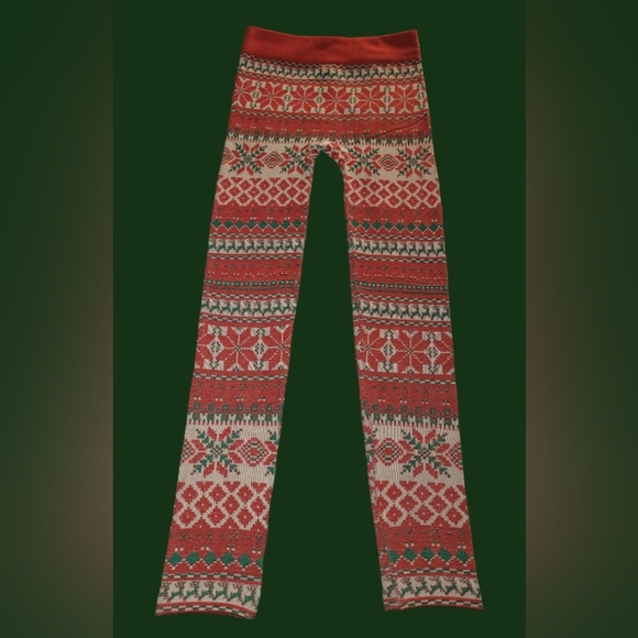 Britts Knits Pants - BRITTS KNITS Womens Fleece-Lined Holiday Leggings Size S/M